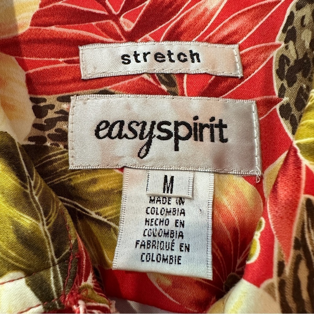 Easy Spirit Tropical Floral Print Stretch Jacket Women’s Medium - Picture 8 of 16